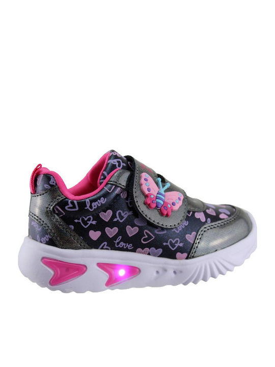 Kids Sneakers with Scratch & Lights Black