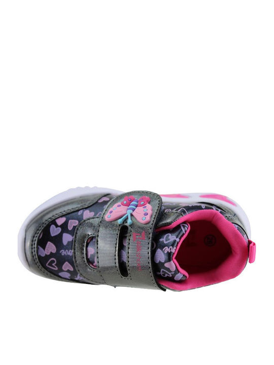 Kids Sneakers with Scratch & Lights Black