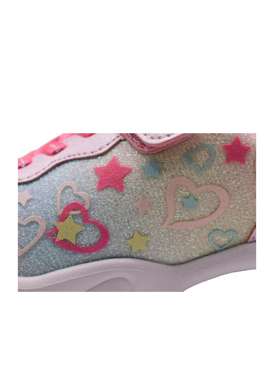 Kids Sneakers with Scratch & Lights Pink