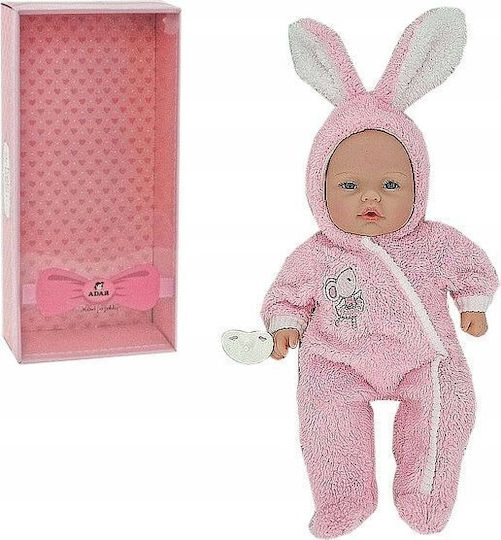 Babypuppe im rosa Strampler 40cm Soundbox spricht singt auf Polnisch Adar