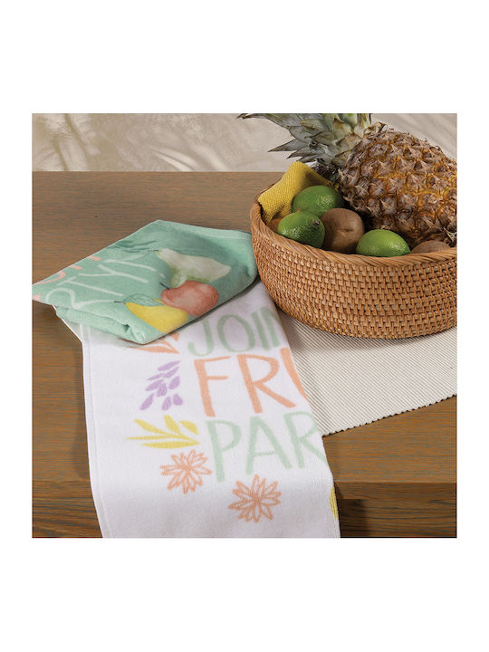 Nef-Nef Homeware FRUIT PARTY Чаена кърпа от 100% Памук в Бял Цвят 40x60см Nef-Nef Homeware FRUIT PARTY Чаена кърпа от 100% Памук в Бял Цвят 40x60см