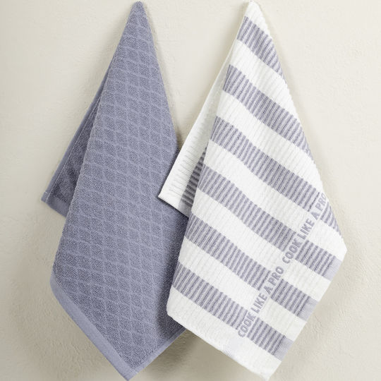 Nima Retro Towel from 100% Cotton 60x40cm 2pcs