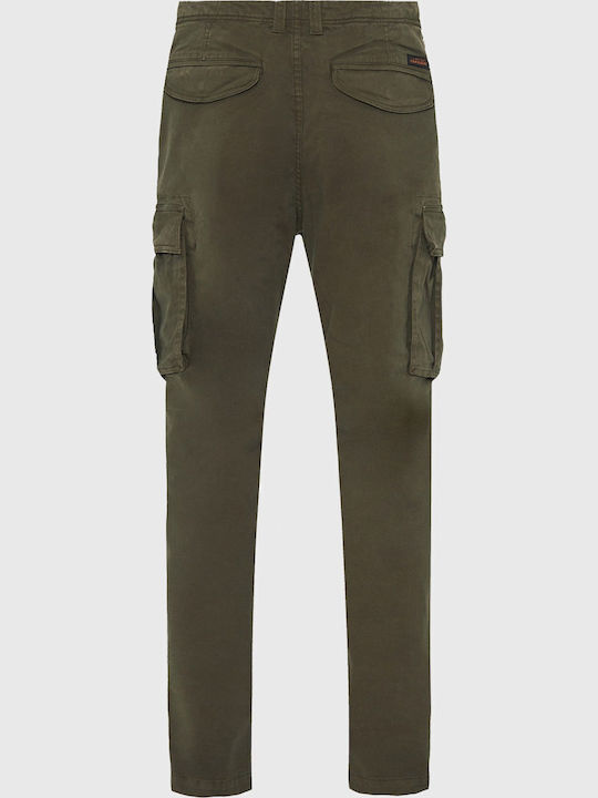 Trousers Cargo Elastic in Regular Fit Green