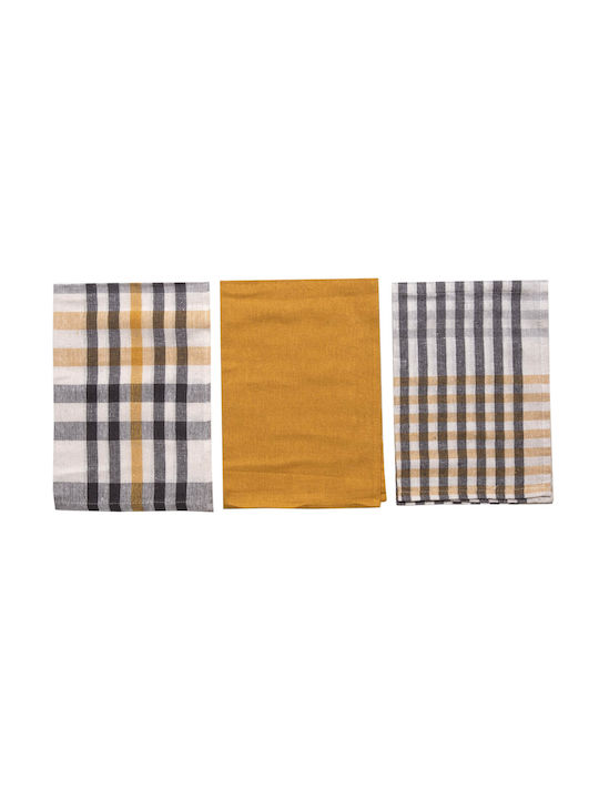 Viopros Prosop De Ceai Din 100% Bumbac În Culoare Galbenă 40x60cm 3 Bucăți Viopros Prosop De Ceai Din 100% Bumbac În Culoare Galbenă 40x60cm 3 Bucăți