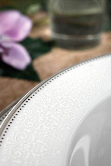 Cryspo Trio Dalia Beige Porcelain Dinnerware Set 20pcs