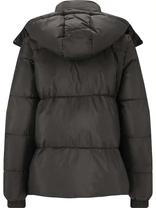 Damen Puffer Jacke für Winter Black