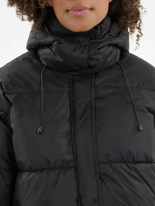 Damen Puffer Jacke für Winter Black