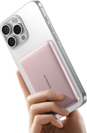 Baseus PicoGo AM41 MagSafe Power Bank 5000mAh 20W с USB-C порт Розов