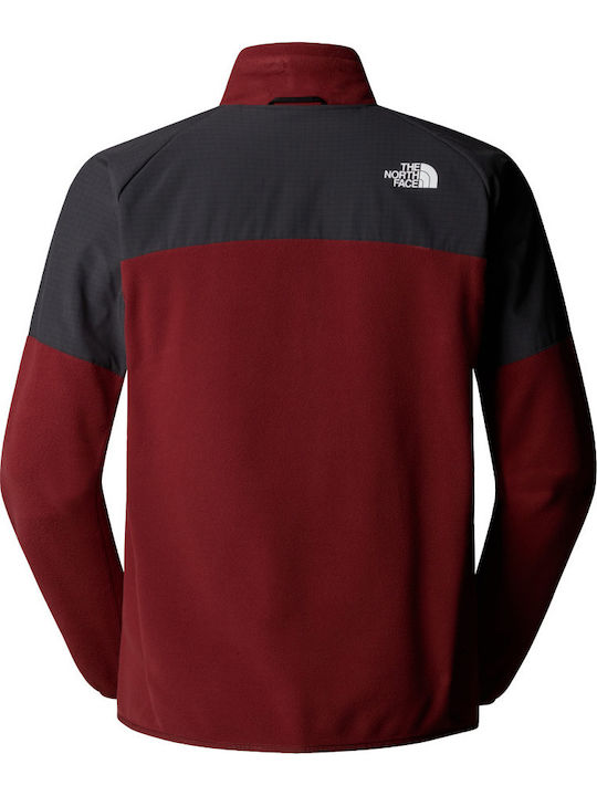 M Glacier Men's Fleece Cardigan Sumac/asphalt Grey