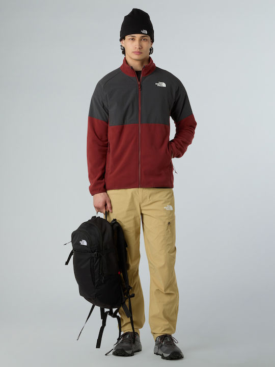 M Glacier Men's Fleece Cardigan Sumac/asphalt Grey