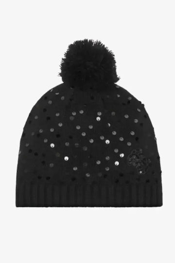 Beanie Feminin Căciulă Tricotat în culoarea Negru
