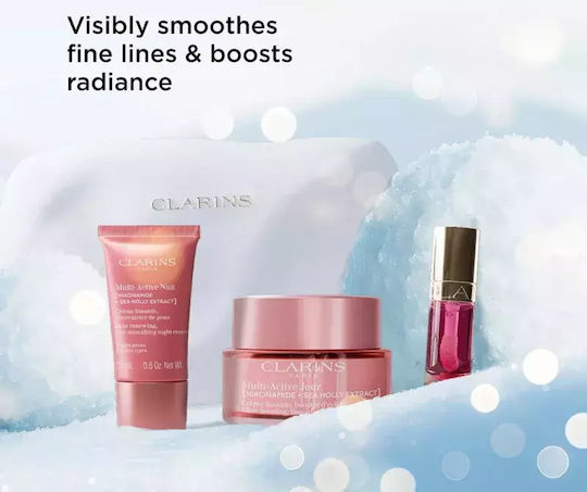Clarins Set Îngrijire Multi-Active pentru Anti-Îmbătrânire Hidratare și Strălucire 5 Bucăți