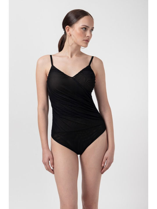 Blouse Bodysuit Tulle Black