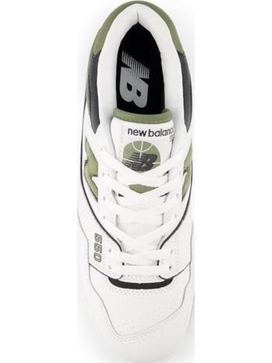550 Court Sneakers White / Dark Olive