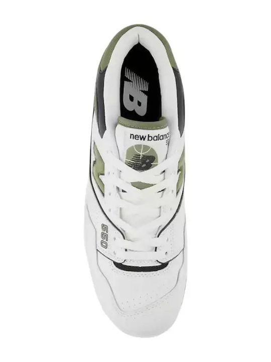 550 Court Sneakers White / Dark Olive