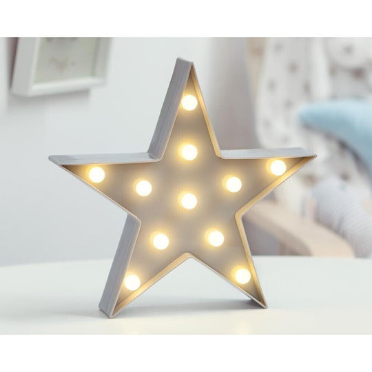 Kiokids LED Детско Декоративно Осветление Сив 27.5x27.5см
