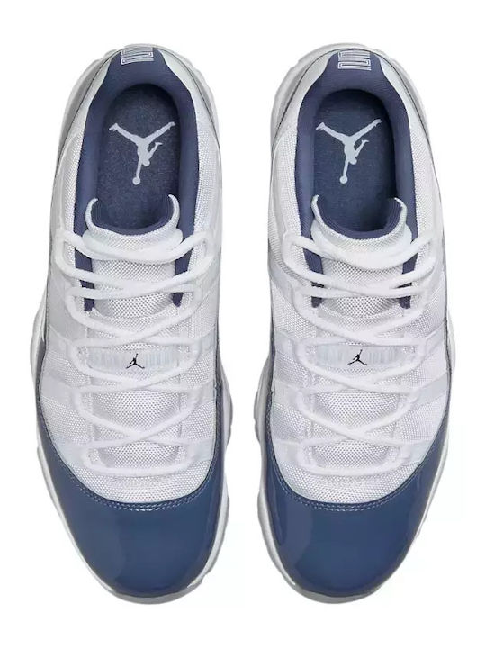 Air  11 Retro Low Herren Sneakers White / Midnight Navy / Diffused Blue / Football Grey