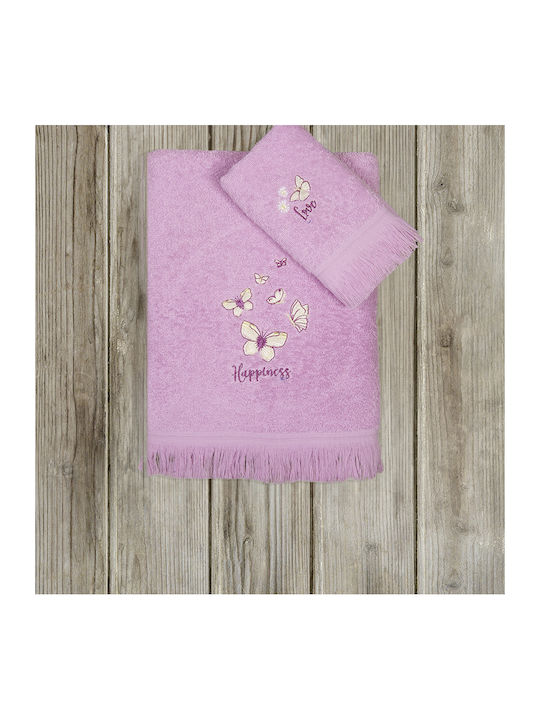 Nima Set of baby towels 2pcs Fuchsia 70 cmx140cm Weight 400gr/m²