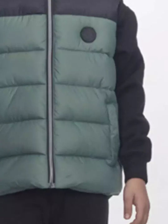 Kids' Casual Jacket Sleeveless with Hood Green