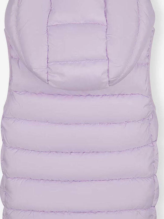 Kinder Freizeitjacke Ärmellos mit Kapuze Lila