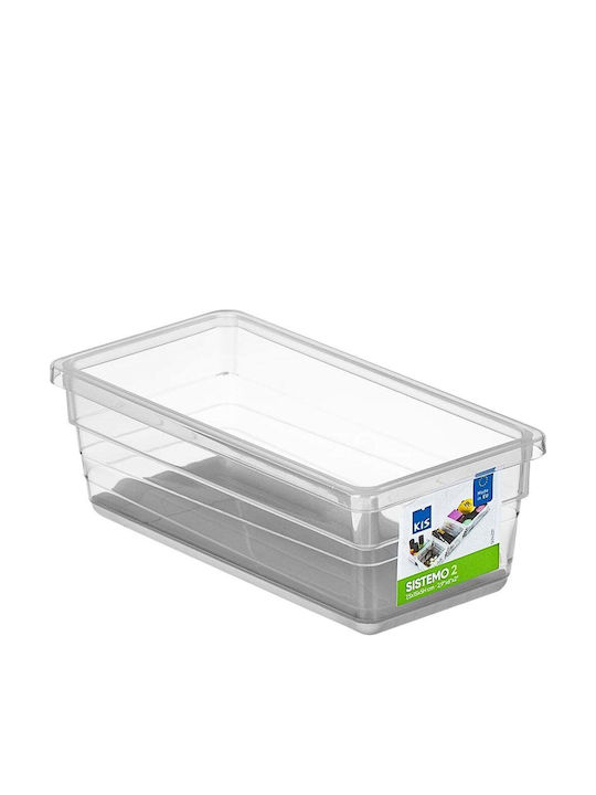 Kis Sistemo 2 Plastic Cutie de Depozitare Transparent 15x7.5x5cm 1buc