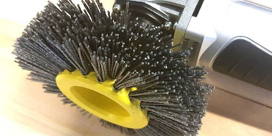Glob Βούρτσα Γήρανση Ξύλου Λειαντικές Ίνες Fi 155mm Σπείρωμα M14 Κοκκομετρία 80