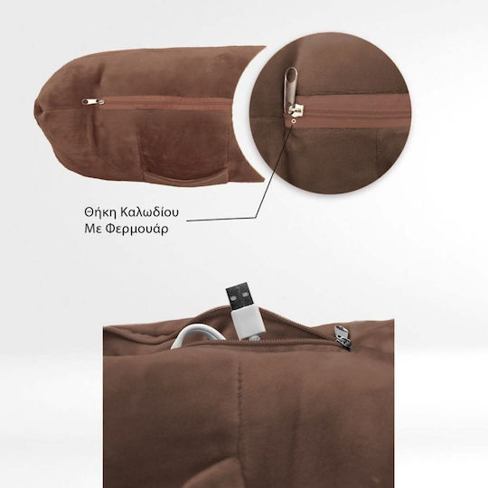 Uncle George Pillow Heating Pad Brown 28x20cm