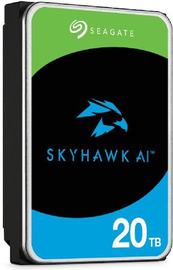 Seagate SkyHawk AI 20TB HDD Σκληρός Δίσκος 3.5" SATA III 7200rpm με 512MB Cache για Καταγραφικό ST20000VE004