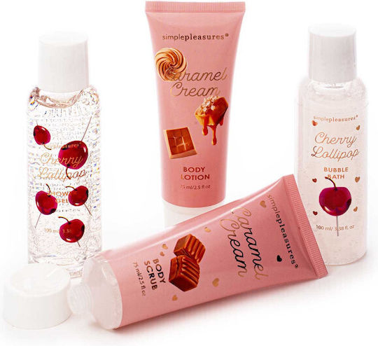 Tri-Coastal Design Pink Bow Skin Care Set for Moisturizing & Body Cleaning 4pcs