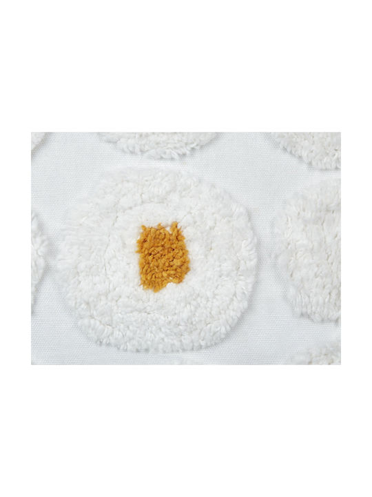 Beliani Μαξιλάρι Καναπέ Azalia από 100% Βαμβάκι White 45x45εκ.