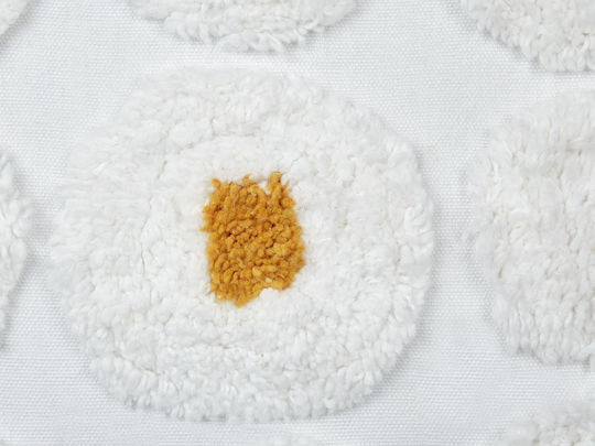 Beliani Μαξιλάρι Καναπέ Azalia από 100% Βαμβάκι White 45x45εκ.