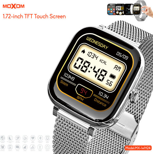 Moxom Mx-wh24 Smartwatch with Heart Rate Monitor (Pink)