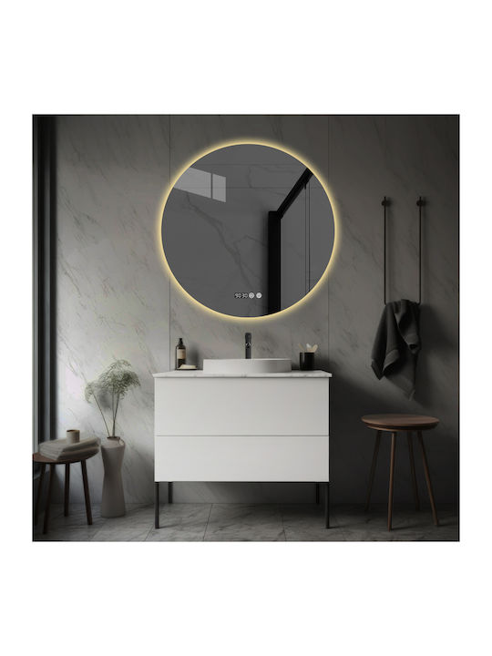 Futura Round Bathroom Mirror Led Touch 60x60cm