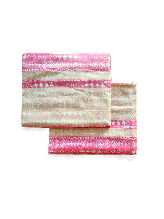 Kotonia Home Kissenbezug-Set mit Umschlagumschlag Fuchsia 50x80cm.