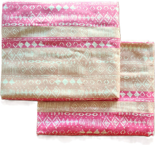 Kotonia Home Σετ Μαξιλαροθήκες με Φάσα Fuchsia 50x80εκ.
