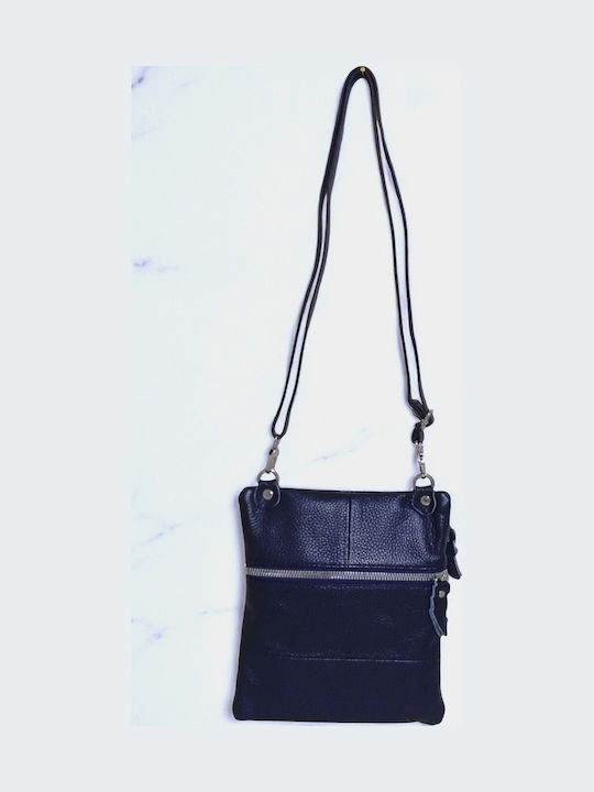 Leather Women's Bag Crossbody Blue