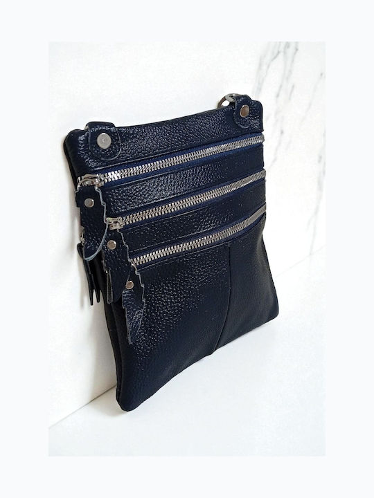 Leather Women's Bag Crossbody Blue