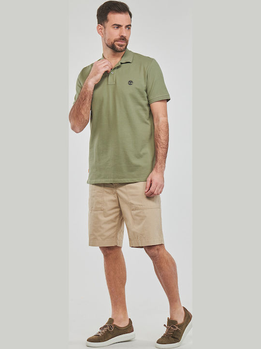 Polo Short Sleeve Khaki Blouse