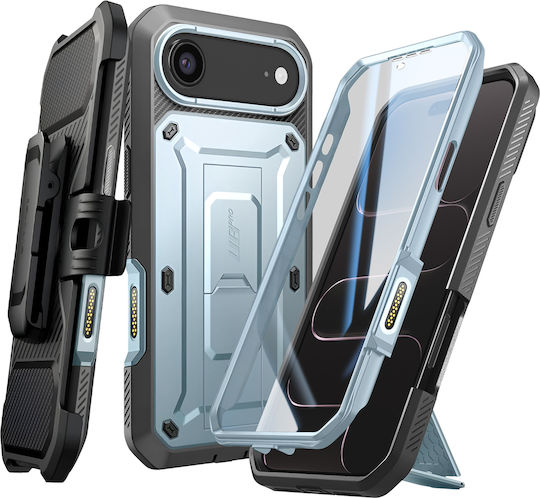 Supcase Vollständige Hülle iPhone Air Einhorn Käfer Pro Serie Klappständer Hellblau