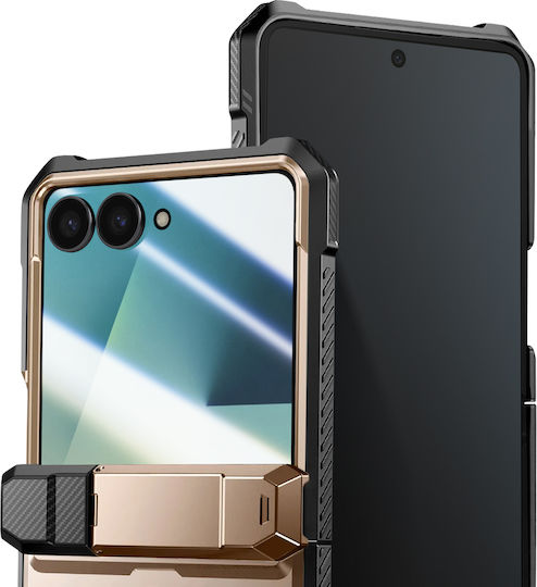 Supcase Verstärkte Handyhülle Galaxy Z Flip 7 Unicorn Beetle Grip Series Kickstand Gold