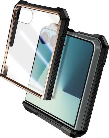 Supcase Verstärkte Handyhülle Galaxy Z Flip 7 Unicorn Beetle Grip Series Kickstand Gold