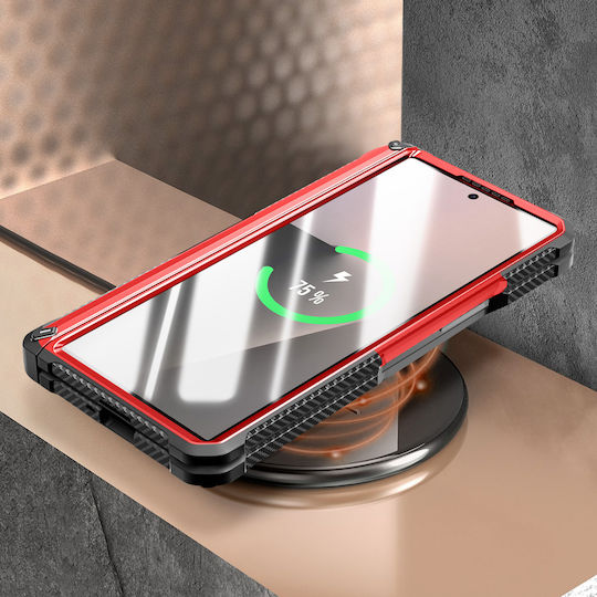 Supcase Case Screen Protector Galaxy Z Fold 7 Hinge Stand Red