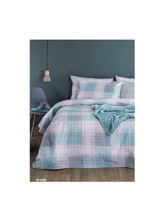 Palamaiki Duvet Cover Set Cotton Queen with 2 Pillowcases 240x250 Fashion Life Fl6282 Multicolored