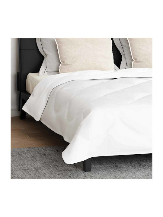 vidaXL Duvet Cover Set King Size with 2 Pillowcases 260x220 White