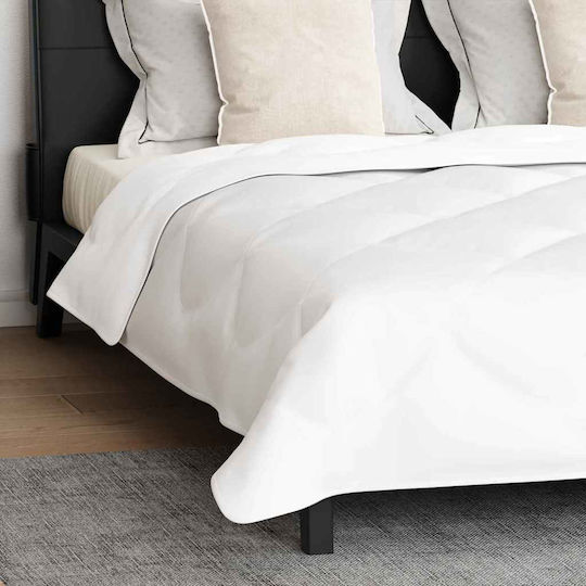 vidaXL Duvet Cover Set Queen with 2 Pillowcases 240x220 White