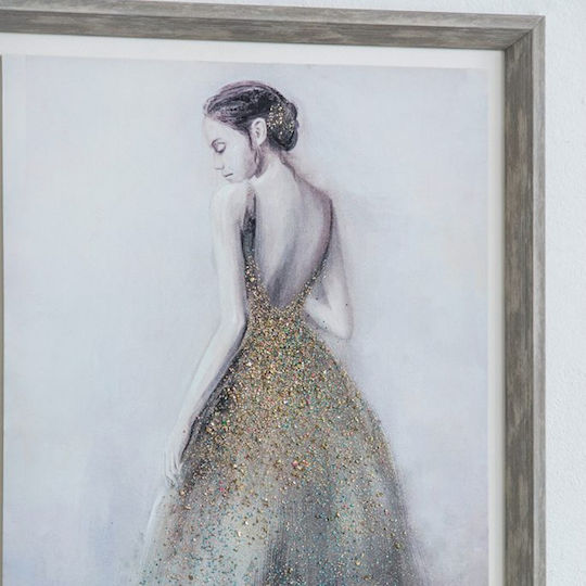 Artekko Glitter Multicolored MDF Canvas Painting 43.6x53.6x3 Cm 43.6cm X 53.6cm X 3cm