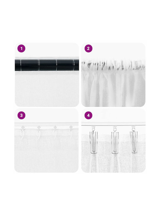 vidaXL Set Vorhänge mit Bleistiftfalten Weiße 140x175cm
