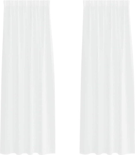 vidaXL vidaXL Vorhänge mit Bleistiftfalten Weiß 140x225cm