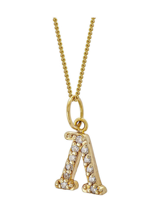 Kiriakos Gofas Charm Monogramm "Λ" aus Gold 14K
