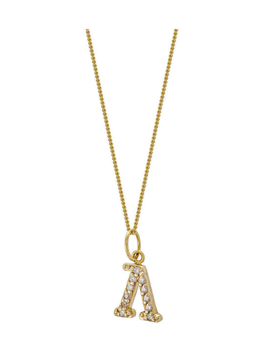 Kiriakos Gofas Charm Monogramm "Λ" aus Gold 14K